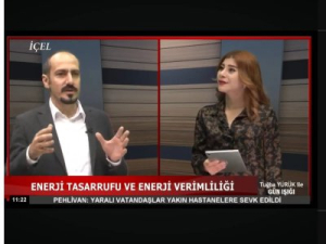 EMO MERS�N �UBE Y�NET�M KURULU BA�KANIMIZ  DO�. DR. ALKAN ALKAYA ENERJ� TASARRUFU HAFTASINDA ENERJ� TASARRUFU VE ENERJ�N�N VER�ML� KULLANIMI �LE �LG�L� SUN RTV / ��EL TV ORTAK YAY�N�NDA TU�BA Y�R�K  �LE G�N I�I�I PROGRAMINA KONUK OLDU